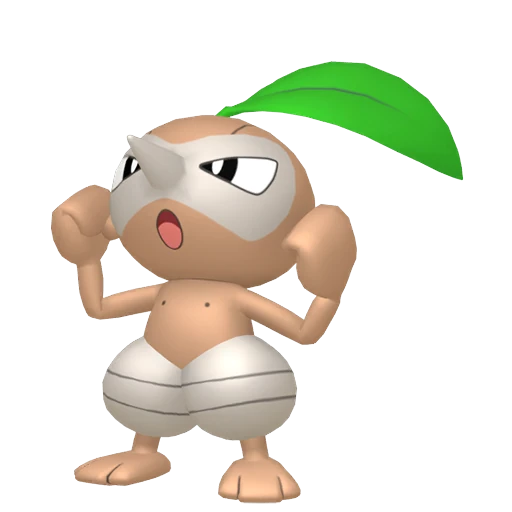 Nuzleaf Pokédex artwork